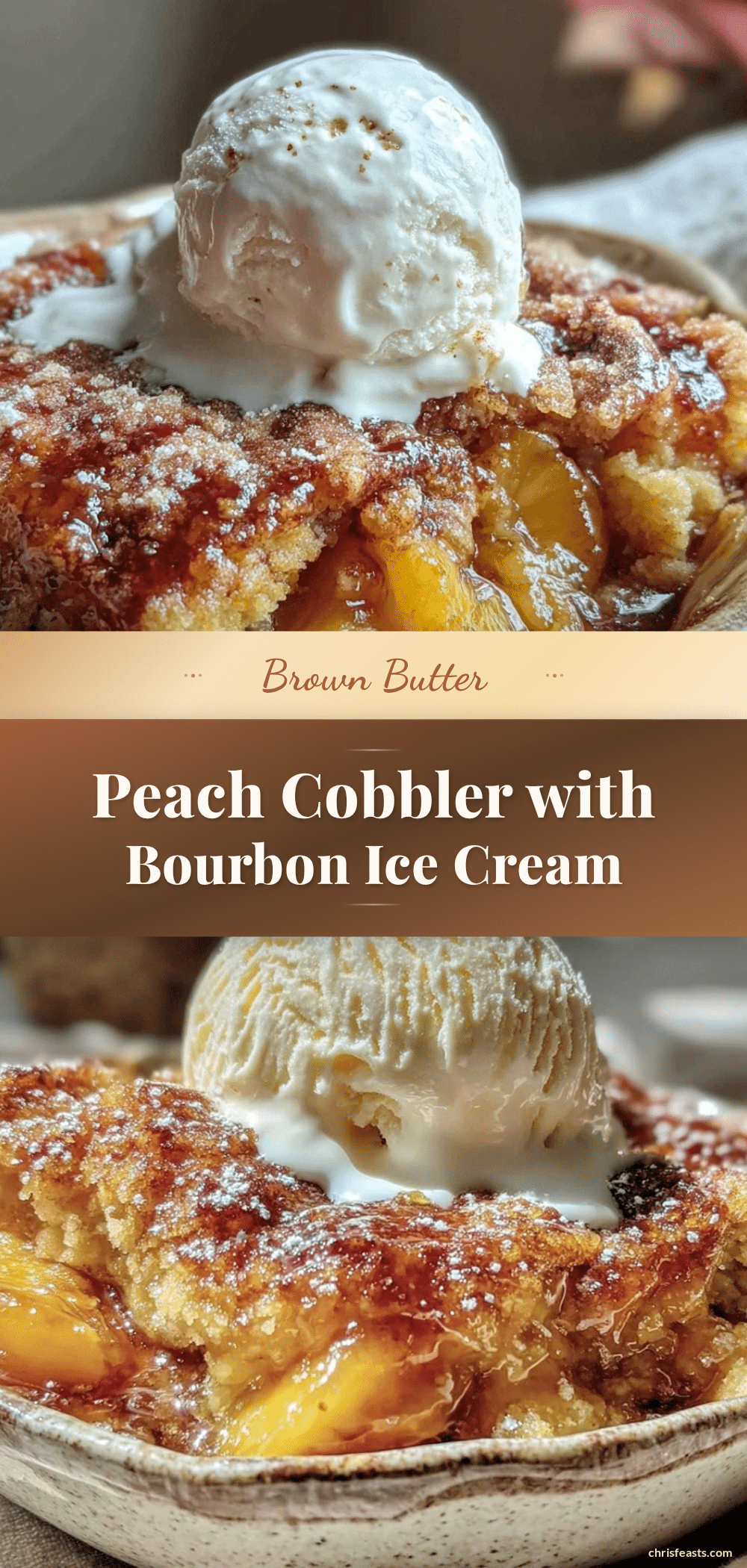 brown butter peach cobbler recipe