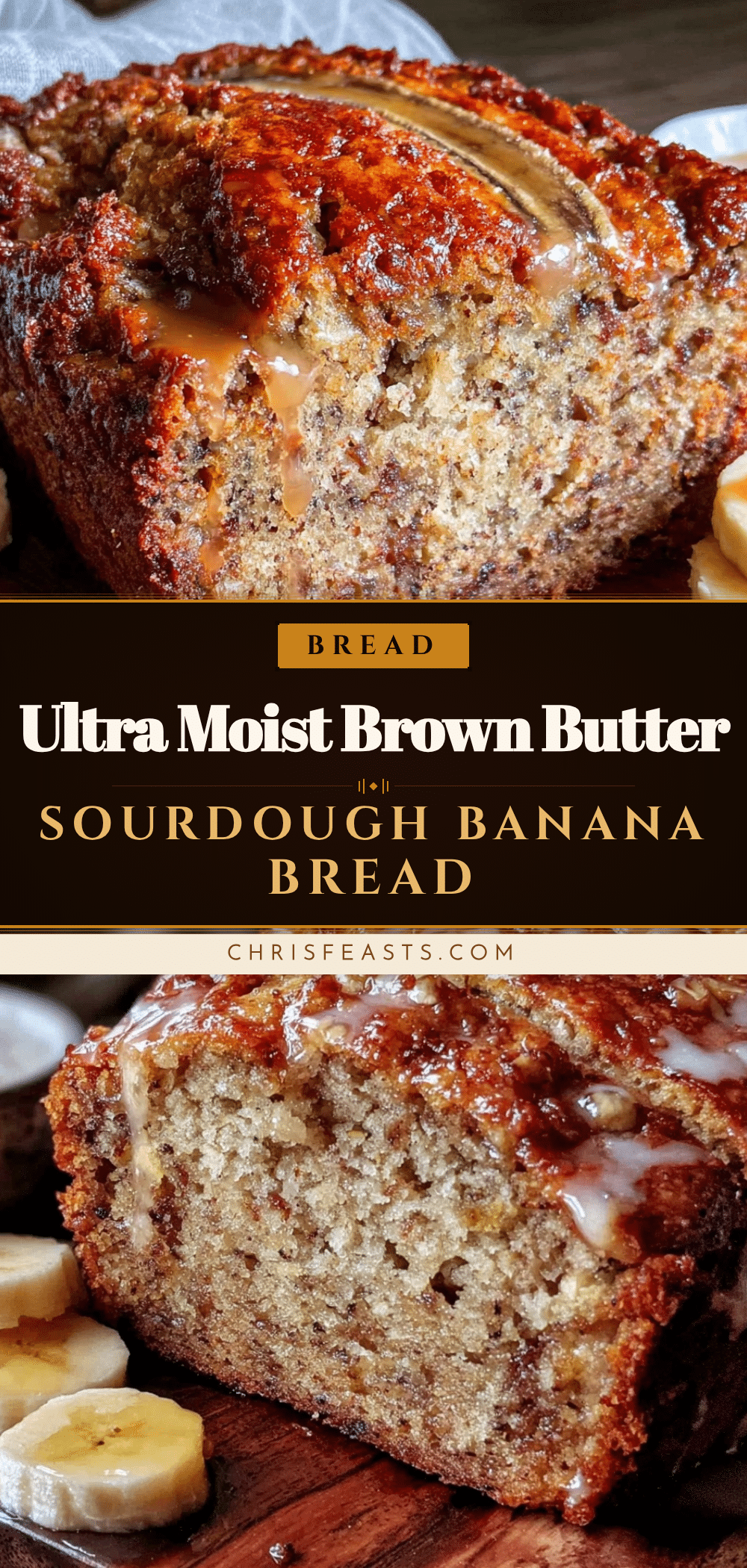 brown butter sourdough banana bread recipe
