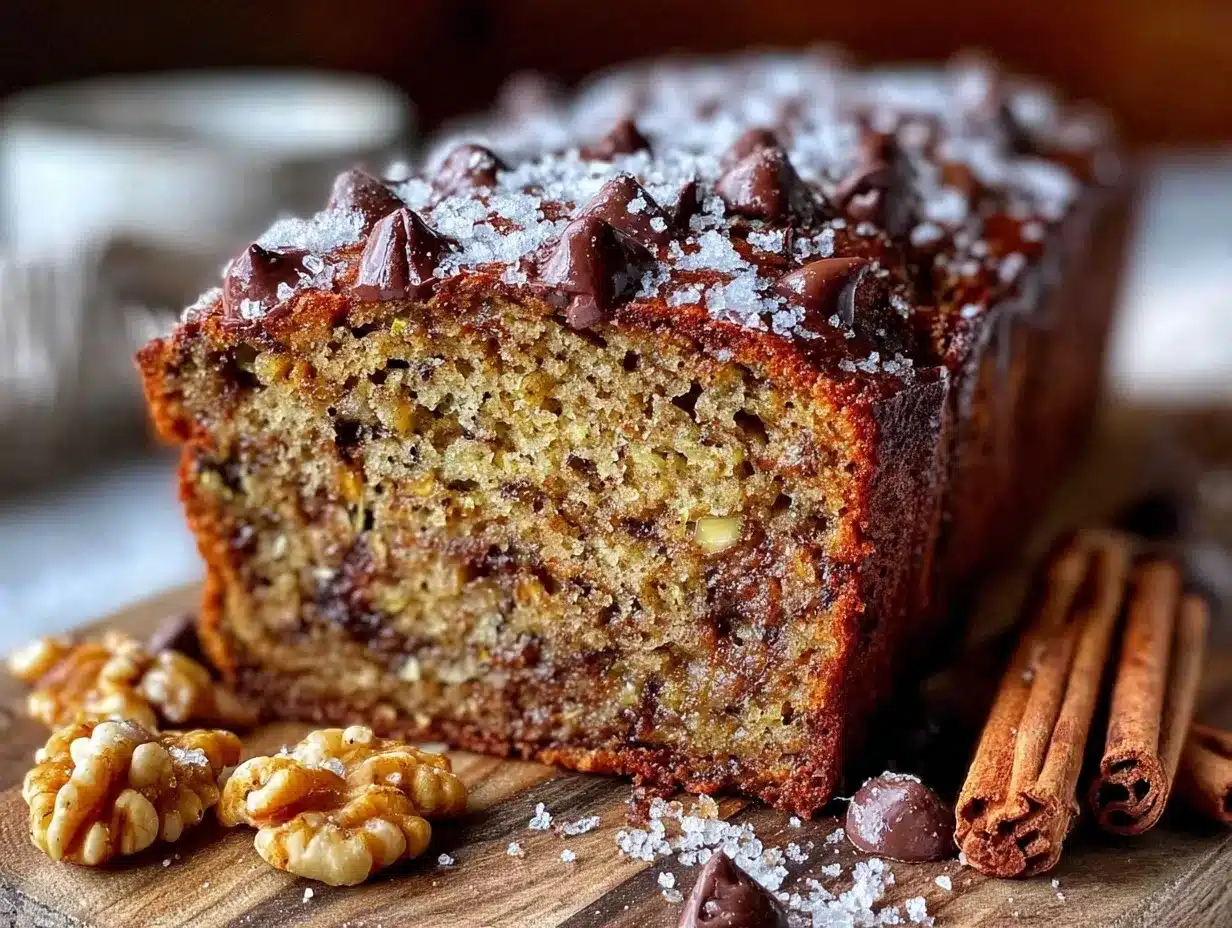 cinnamon walnut chocolate chip zucchini bread preparation steps