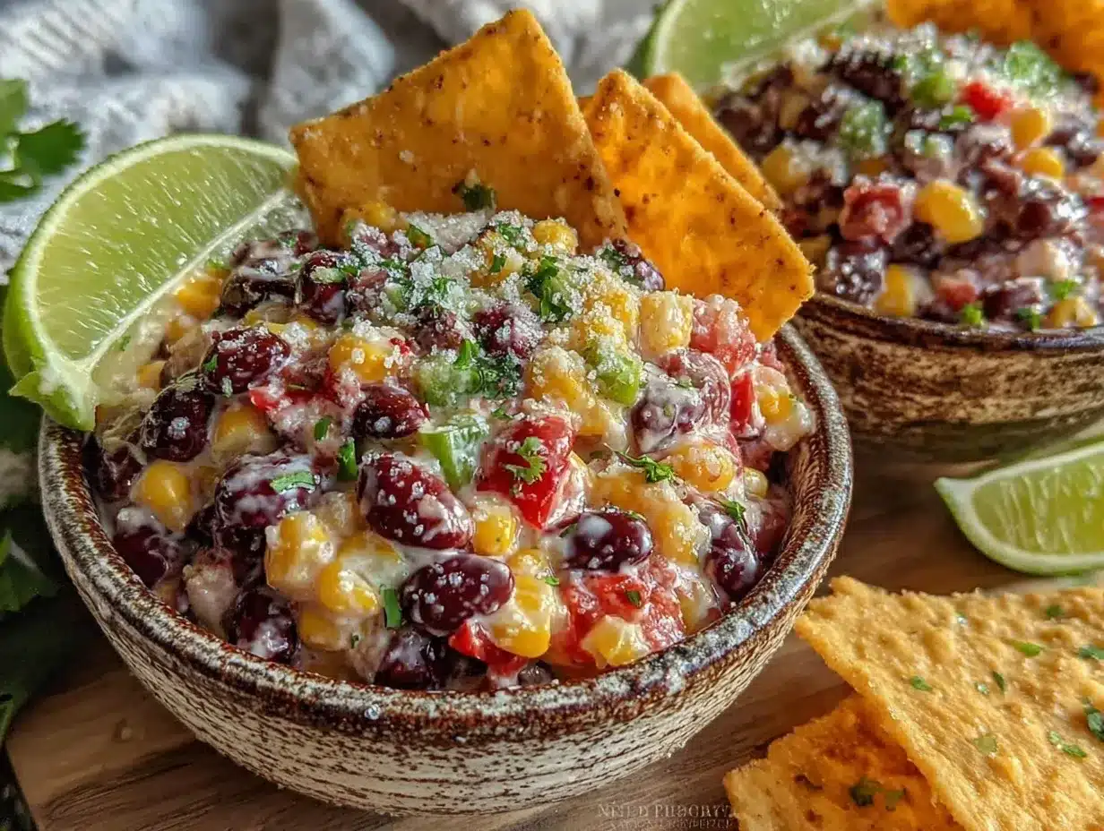 cowboy caviar corn chip dip preparation steps