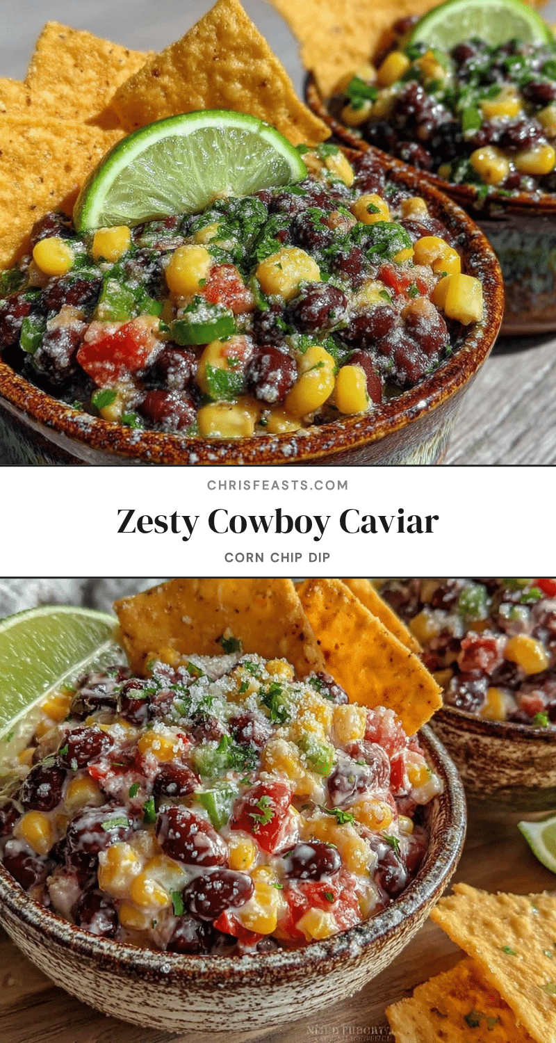 cowboy caviar corn chip dip recipe