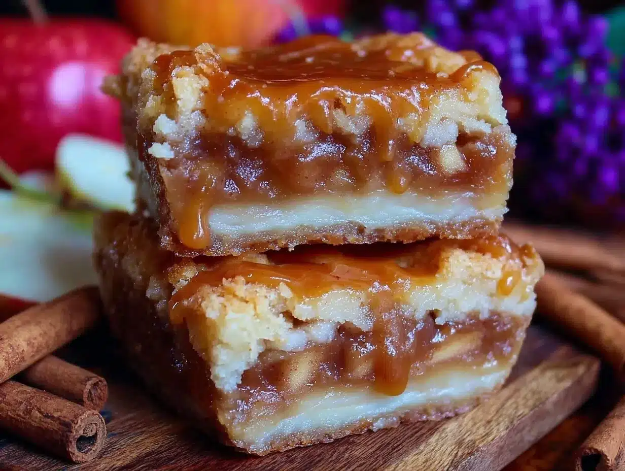 cozy caramel apple pie bars preparation steps