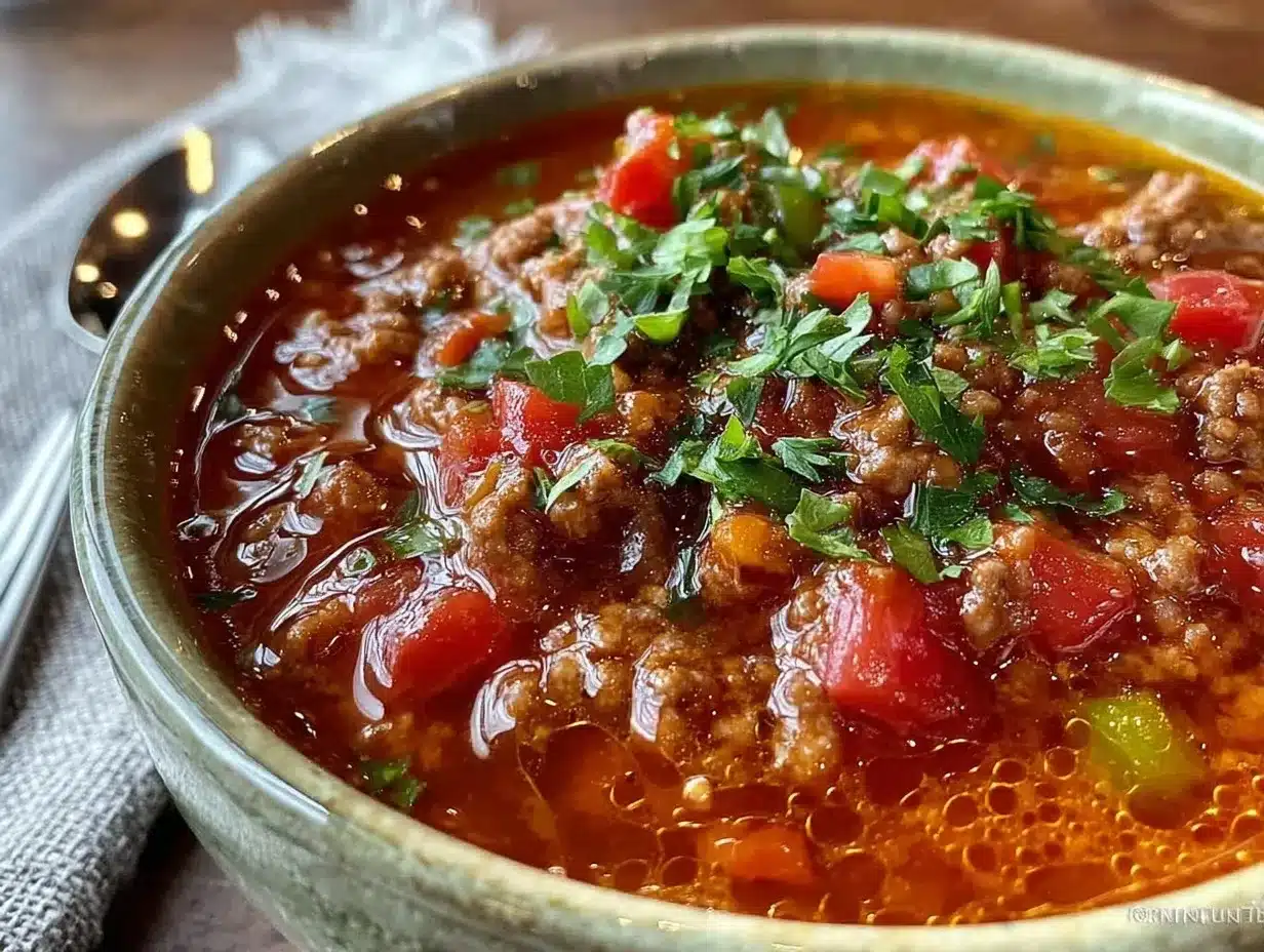 cozy stuffed pepper soup preparation steps