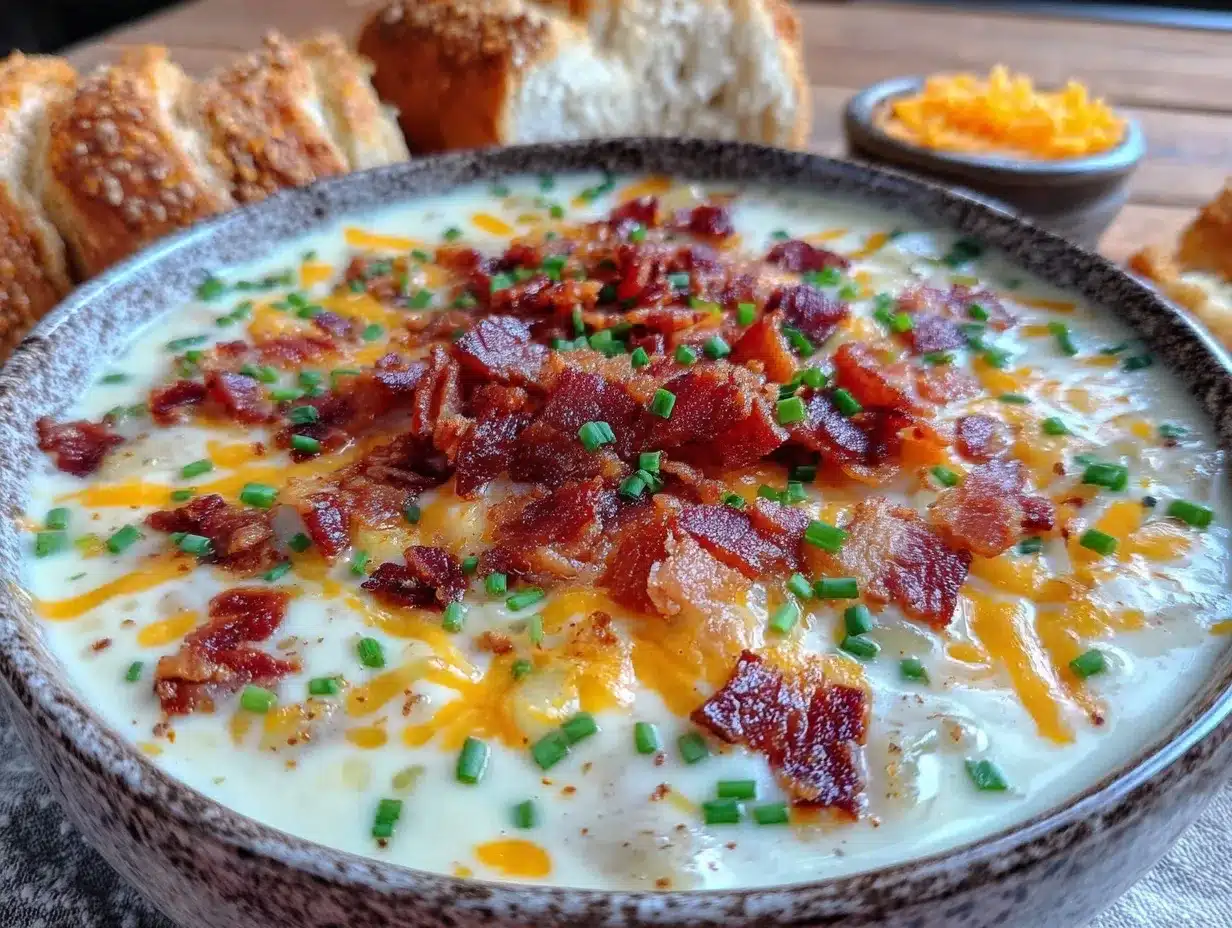 creamy slow cooker potato bacon soup preparation steps