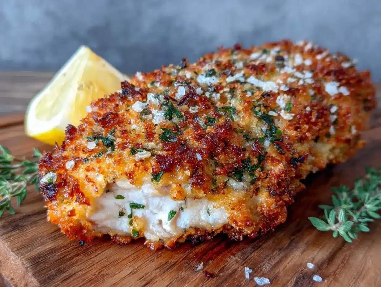 crispy air fryer parmesan crusted chicken breast preparation steps