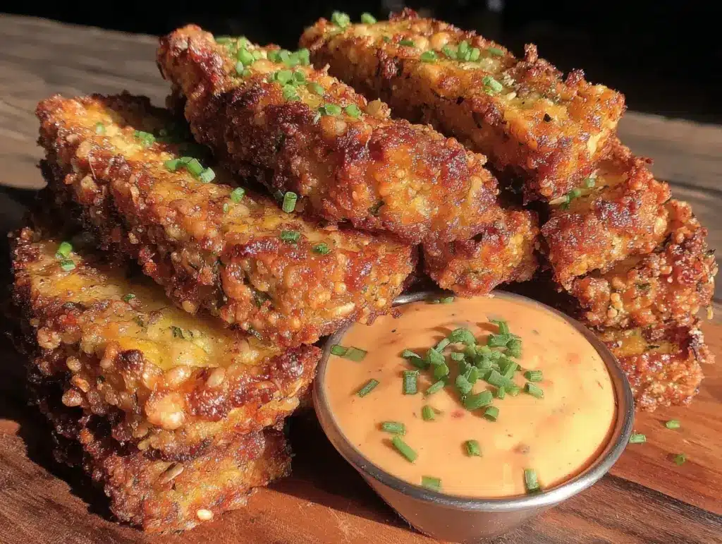 crispy air fryer zucchini fries - featured image