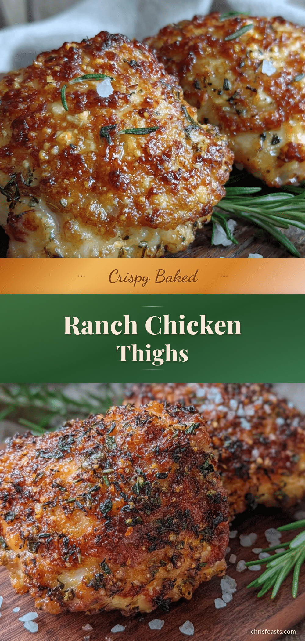 crispy baked ranch chicken thighs recipe
