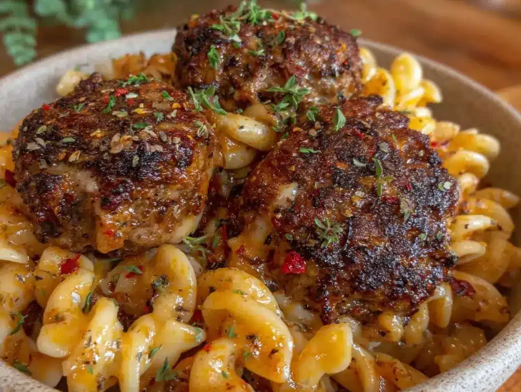 crispy brown butter smash burger pasta - featured image