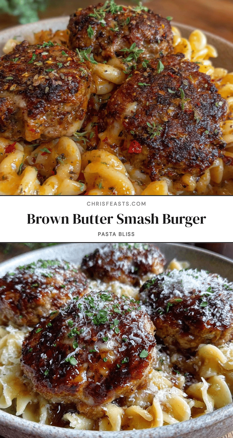 crispy brown butter smash burger pasta recipe