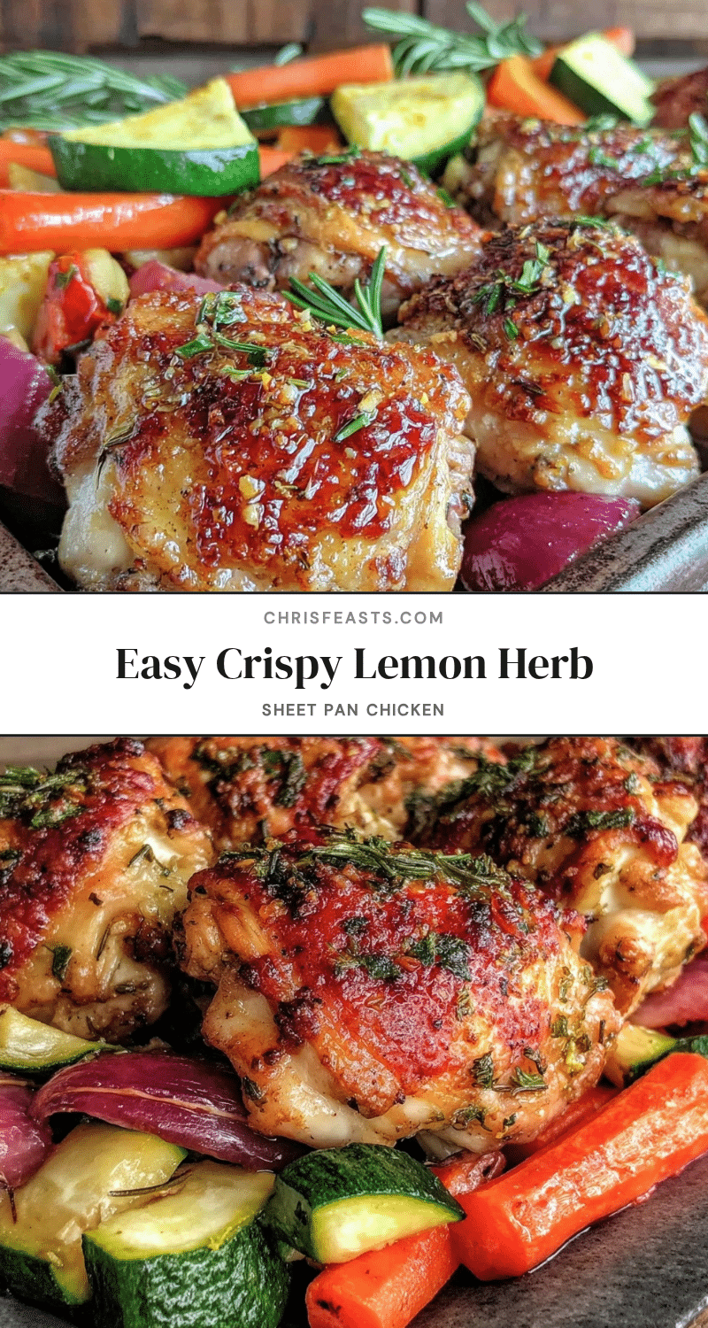 crispy lemon herb sheet pan chicken recipe