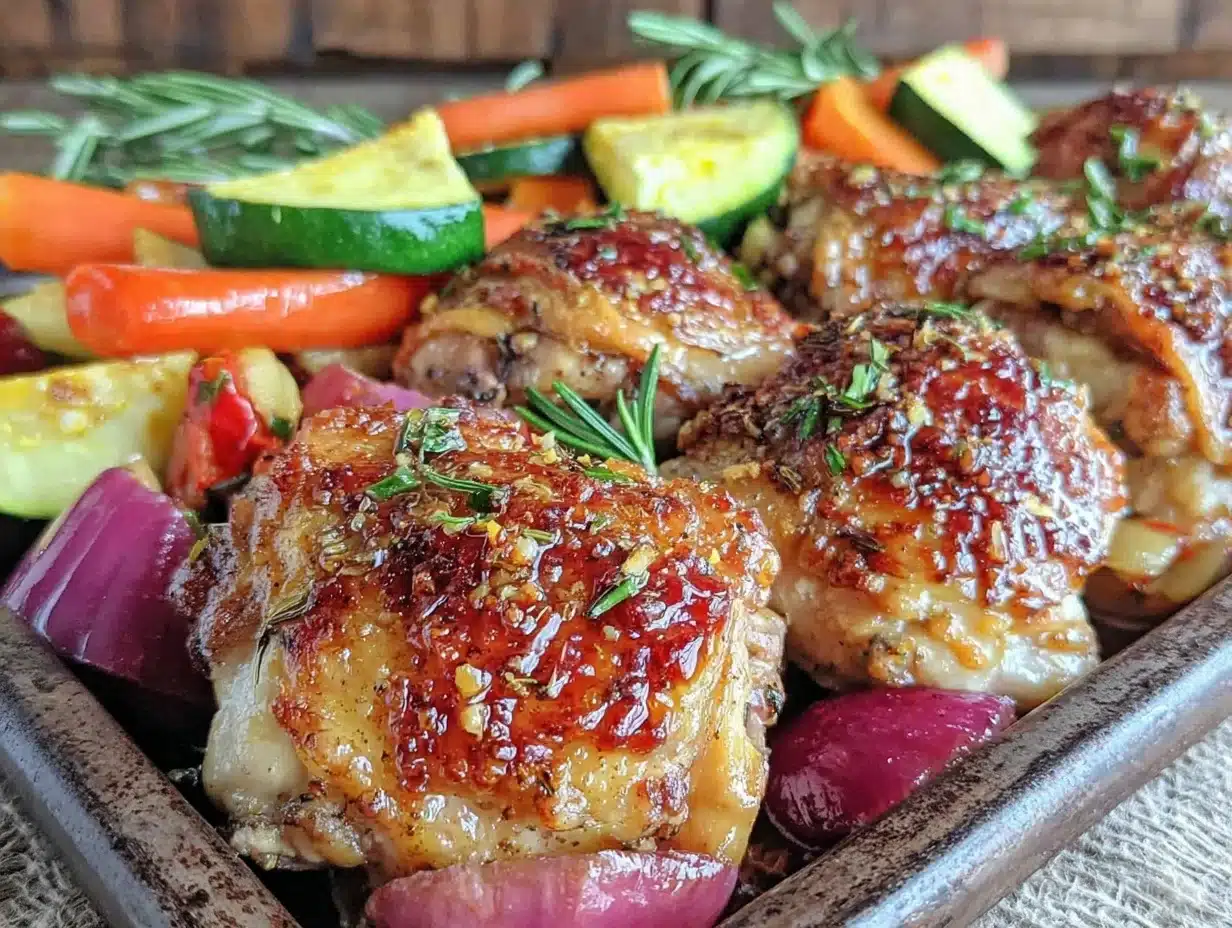crispy lemon herb sheet pan chicken - featured image