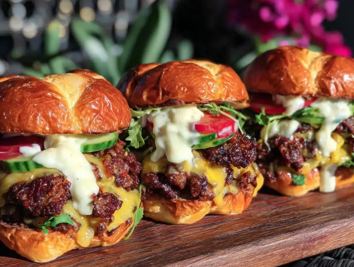 crispy smashed burger sliders preparation steps