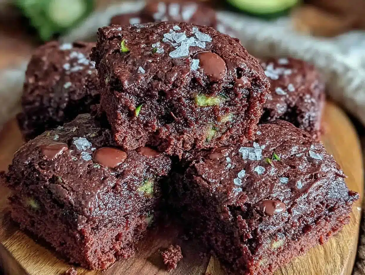 double chocolate fudge zucchini brownies preparation steps