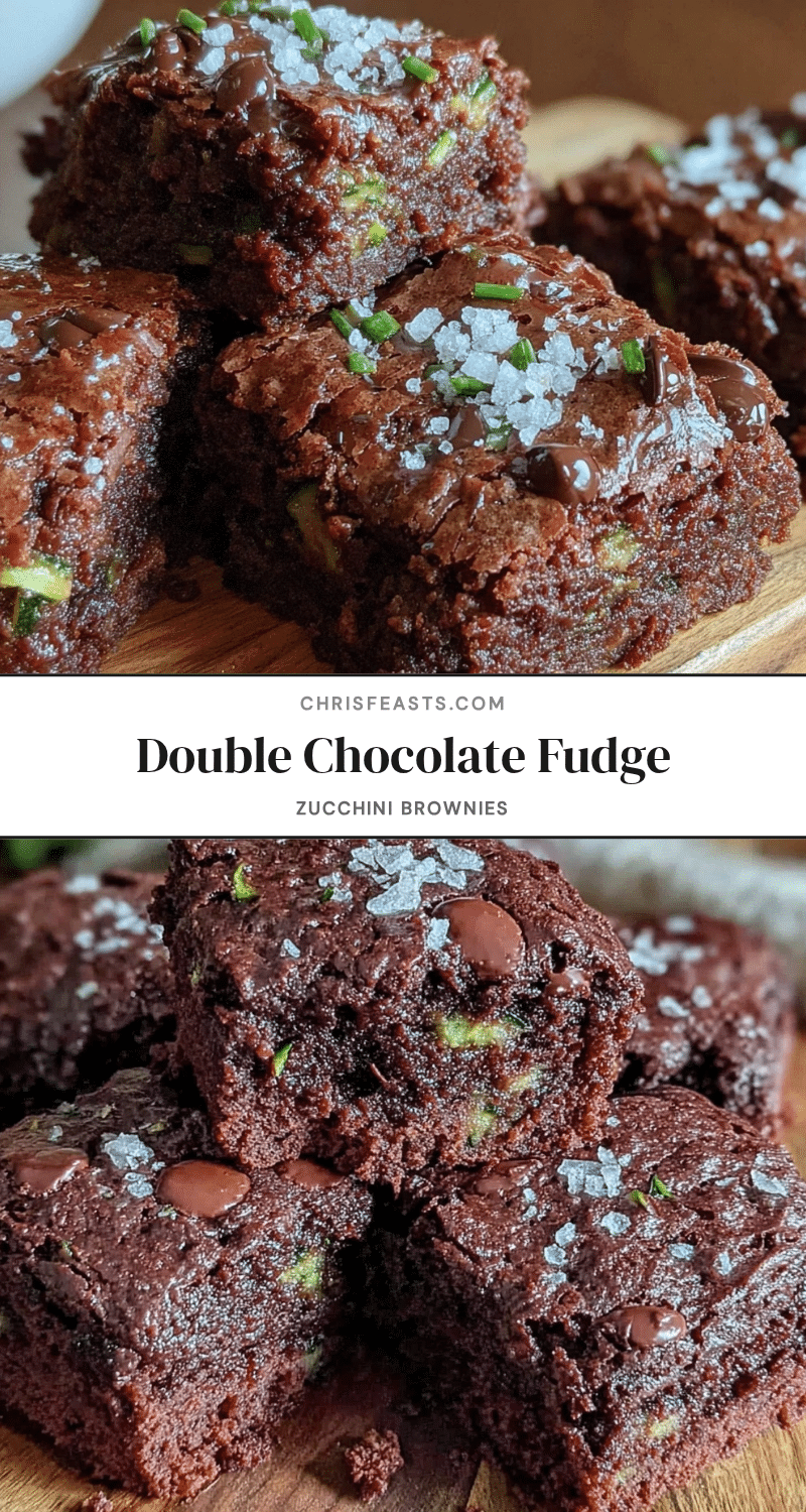 double chocolate fudge zucchini brownies recipe