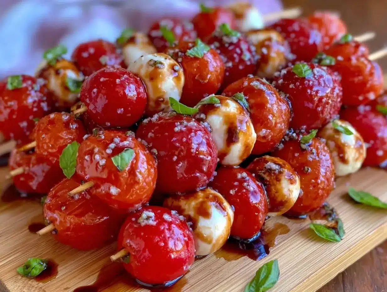 easy Caprese skewer lunchbox preparation steps