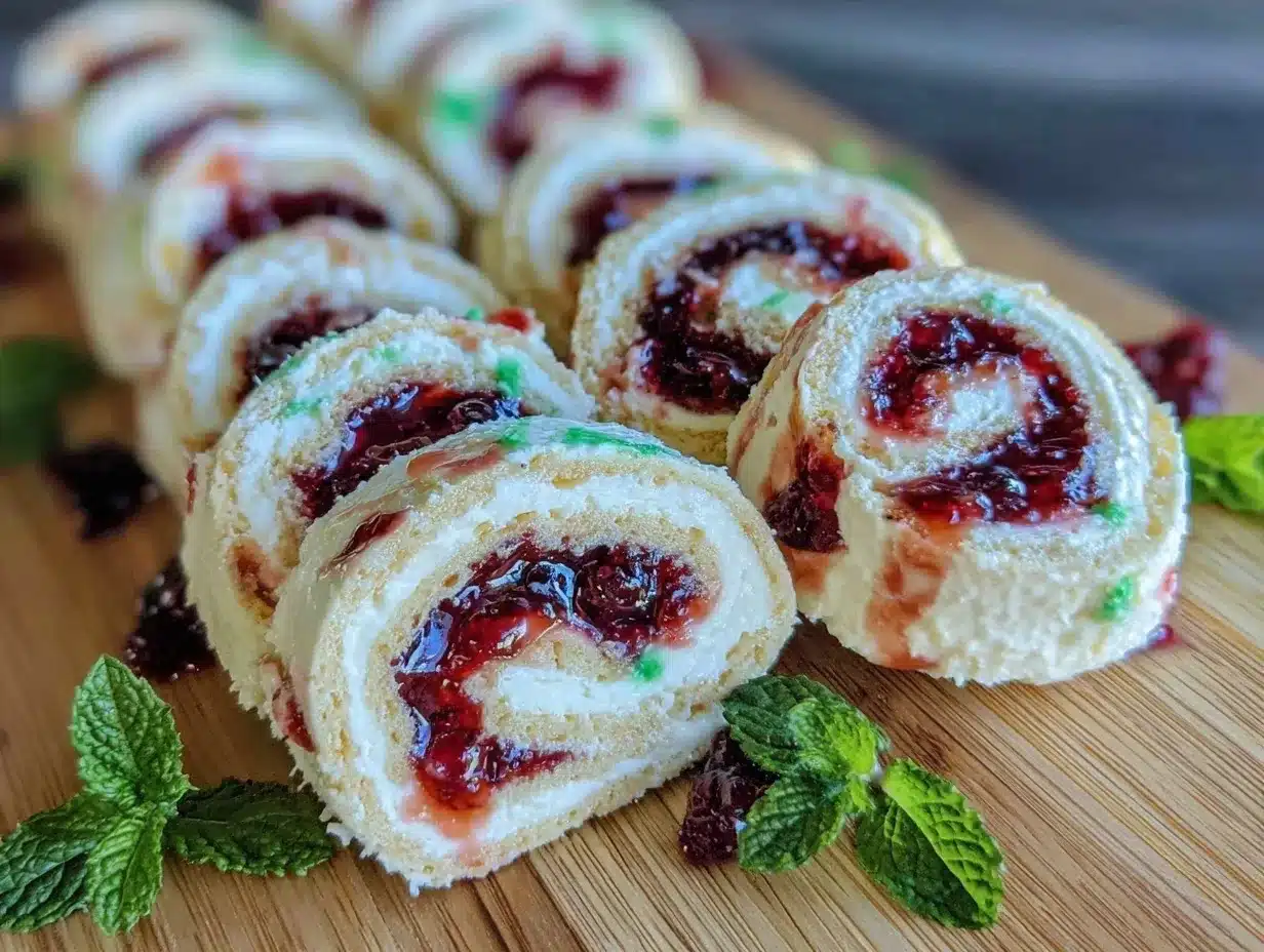 easy cream cheese and jam sushi rolls preparation steps