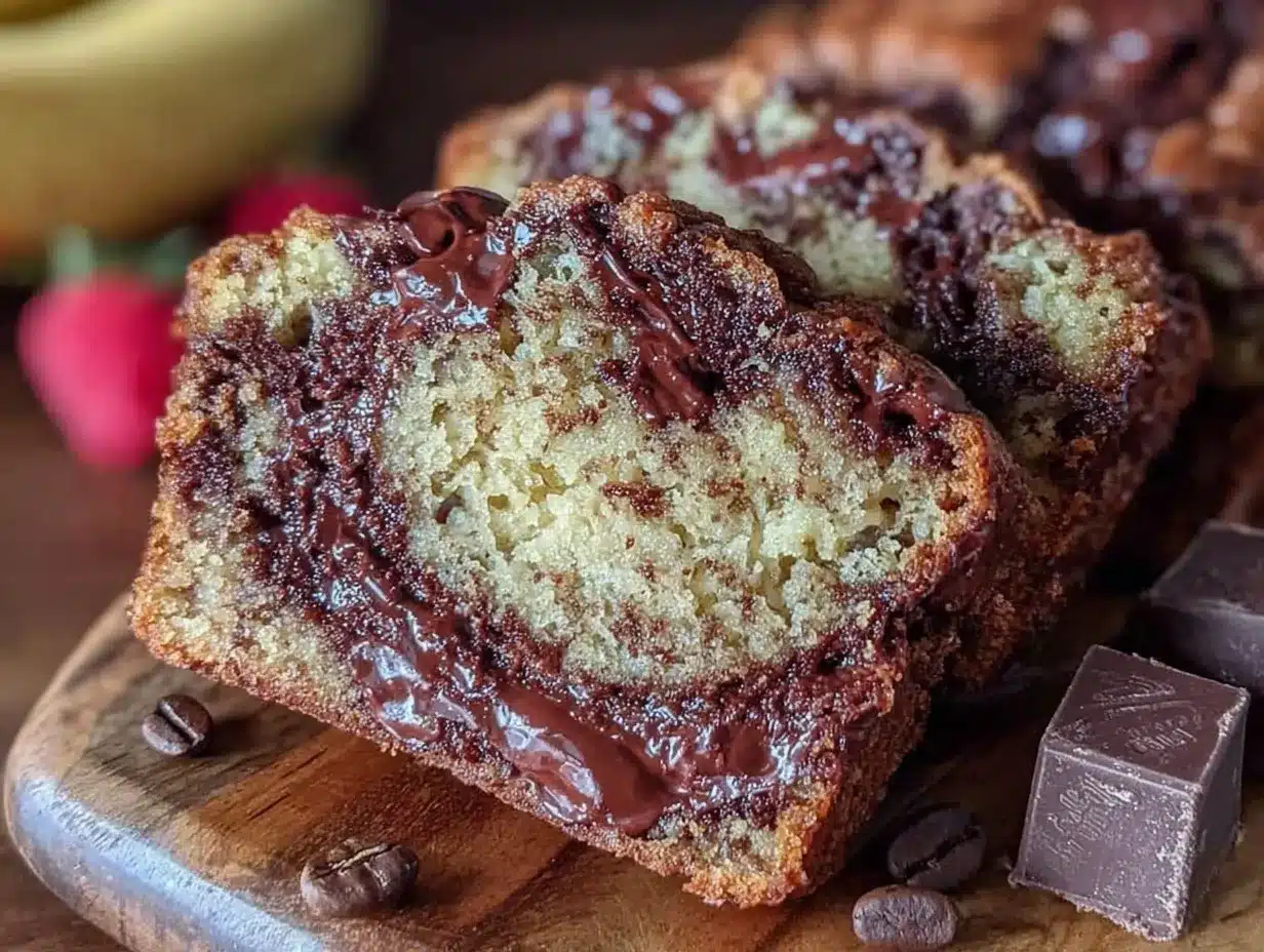 espresso dark chocolate swirl banana bread preparation steps