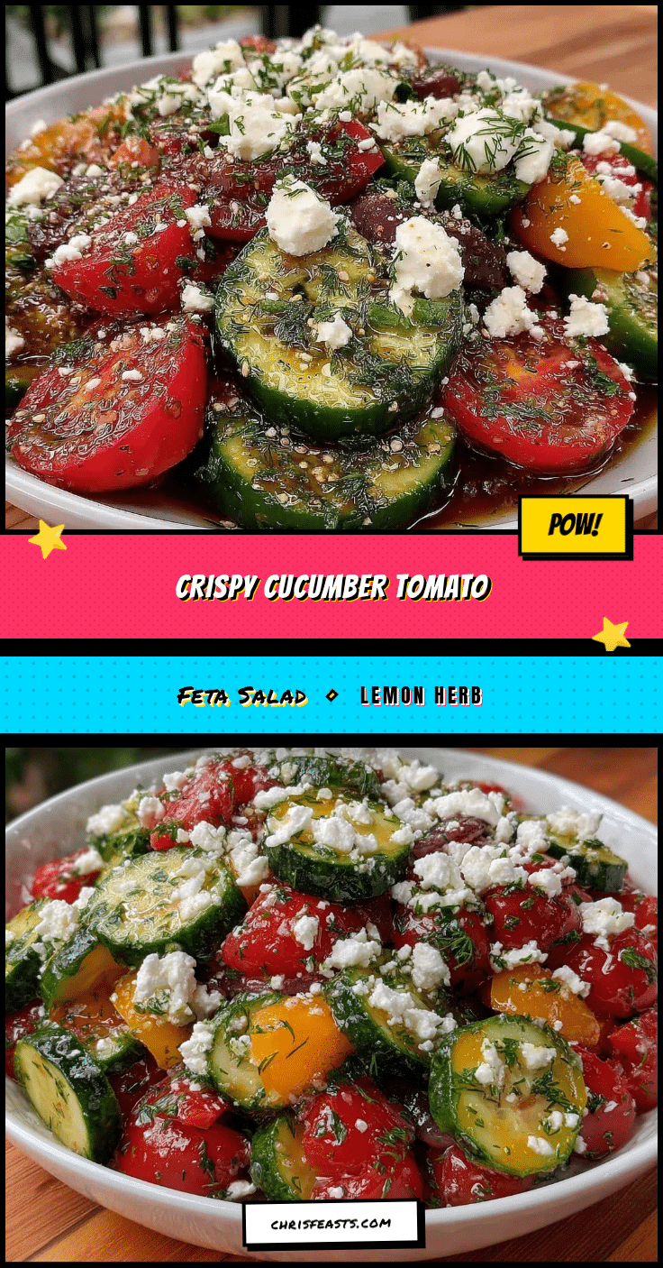 fresh crispy cucumber tomato feta salad recipe