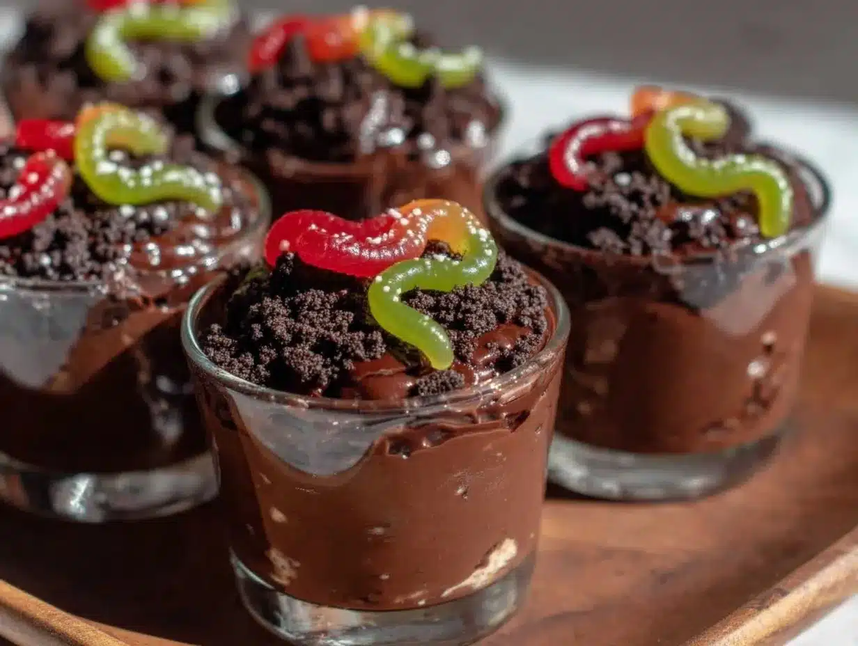 Graveyard Dirt Pudding Cups preparation steps