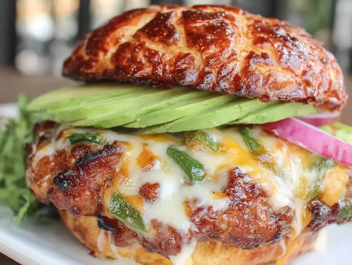 Hatch green chili smash burger preparation steps