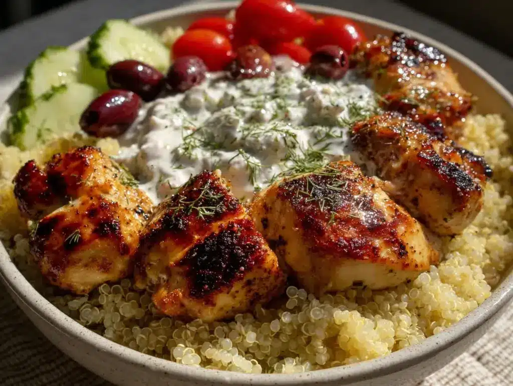 Healthy High-Protein Greek Chicken Bowl - featured image
