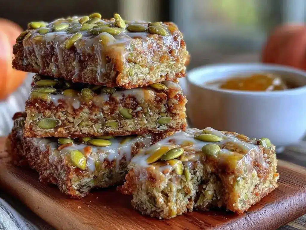 healthy nut-free pumpkin seed granola bars - featured image
