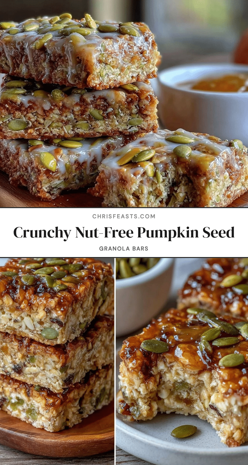 healthy nut-free pumpkin seed granola bars recipe