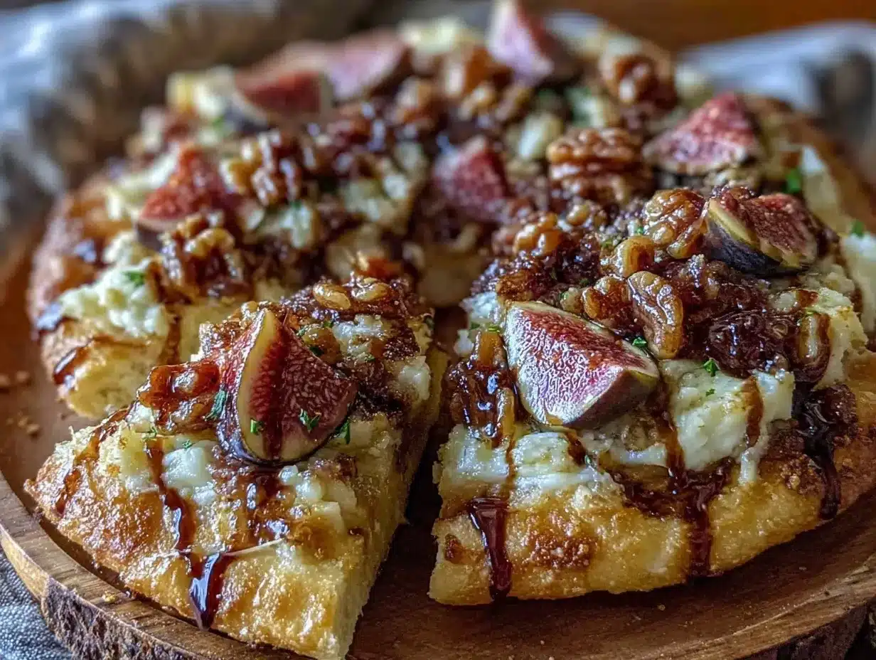 honey fig gorgonzola flatbread preparation steps