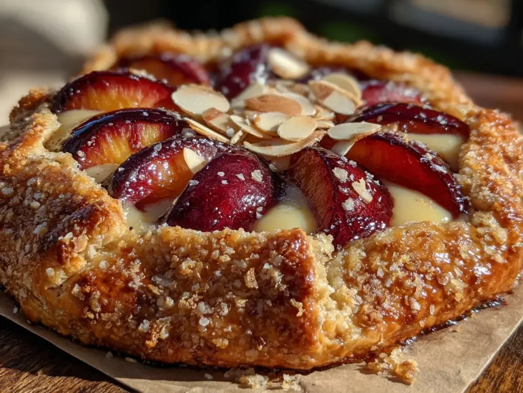 honey roasted peach galette - featured image