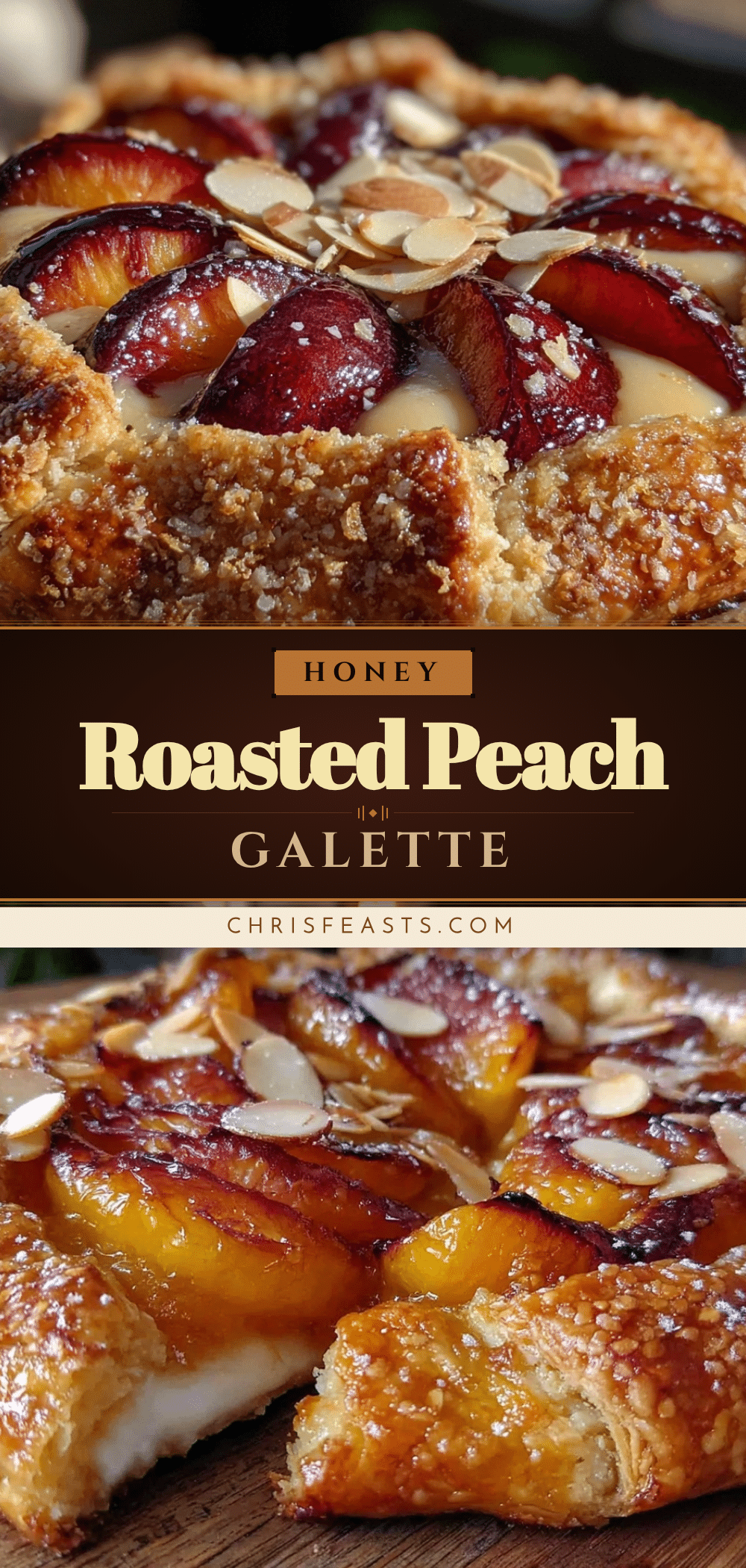 honey roasted peach galette recipe