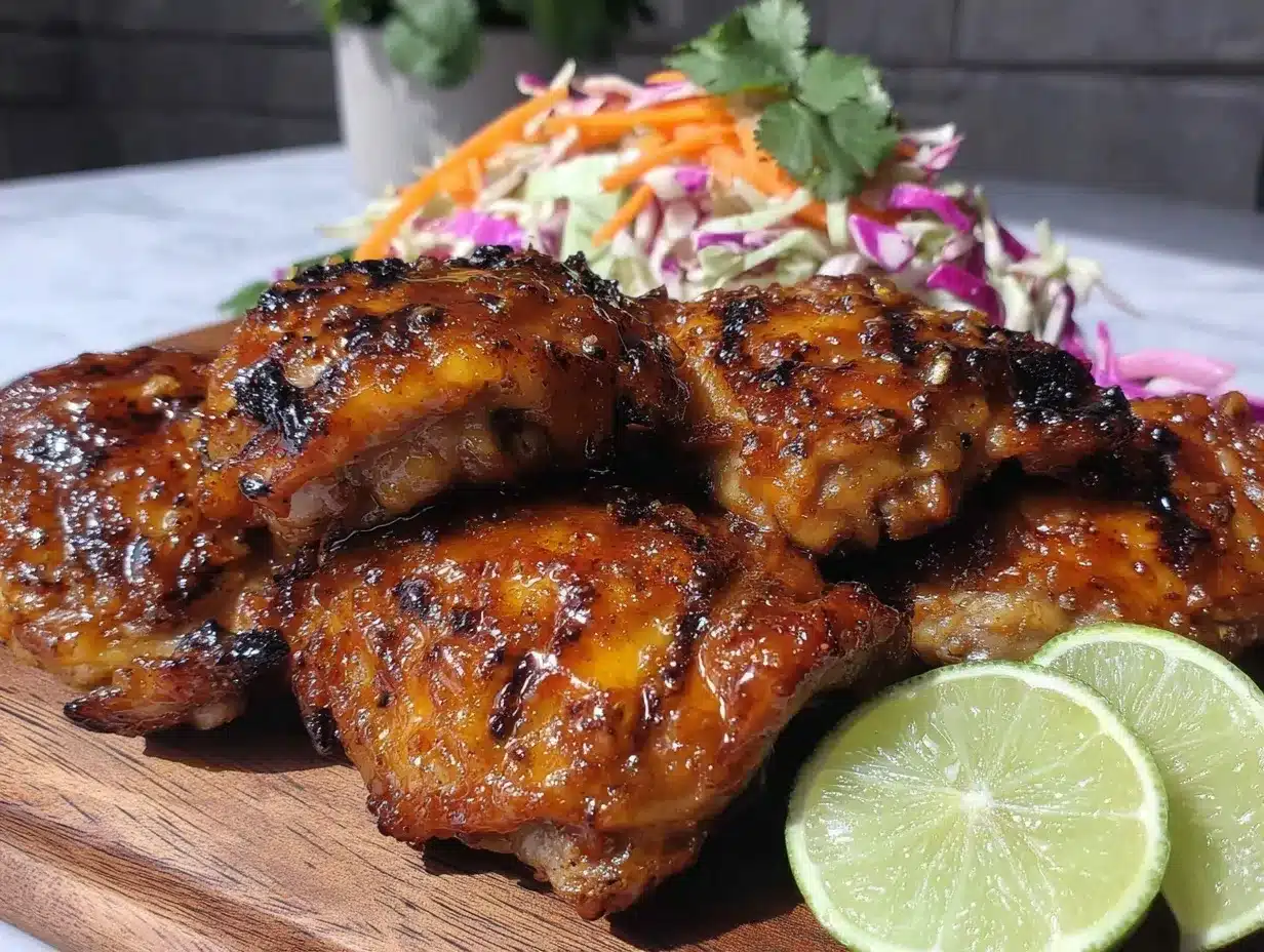 honey sriracha grilled chicken thighs preparation steps