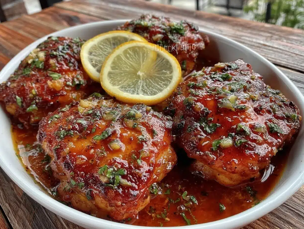 lemon garlic butter chicken thighs preparation steps
