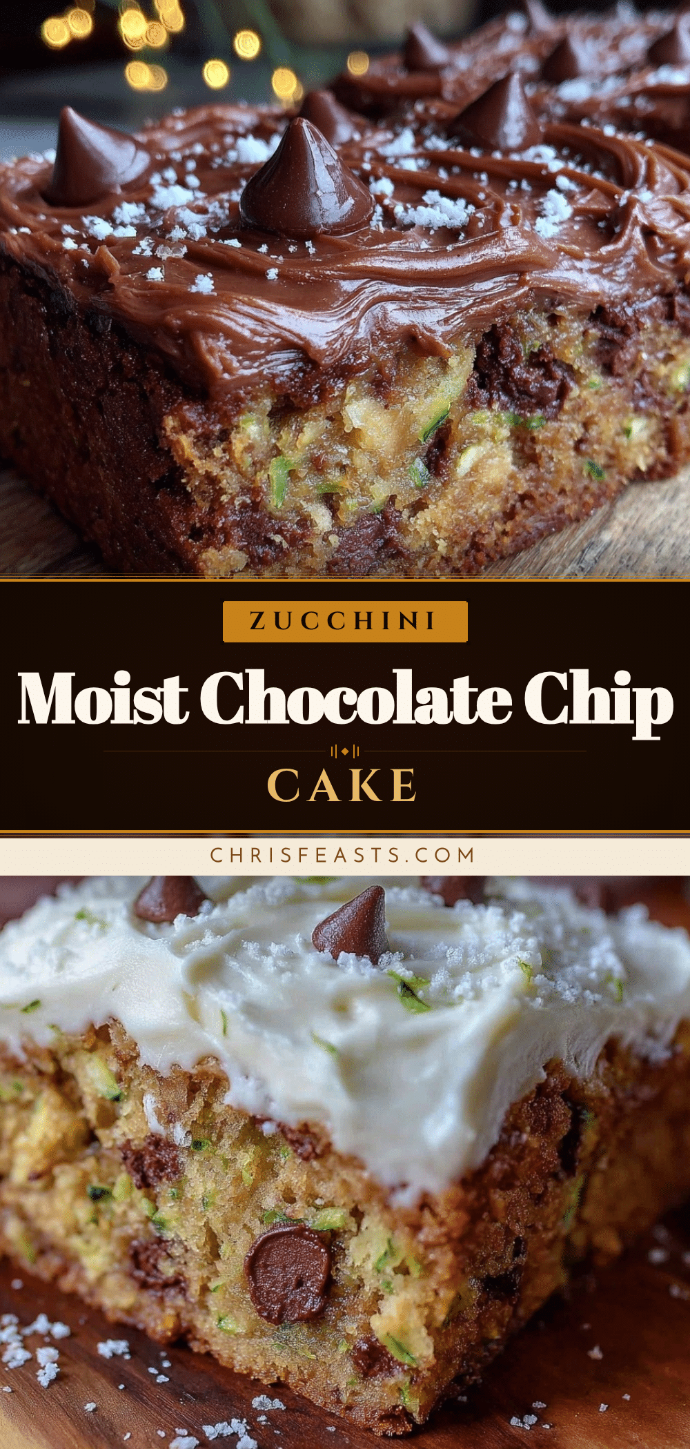 moist chocolate chip zucchini cake recipe