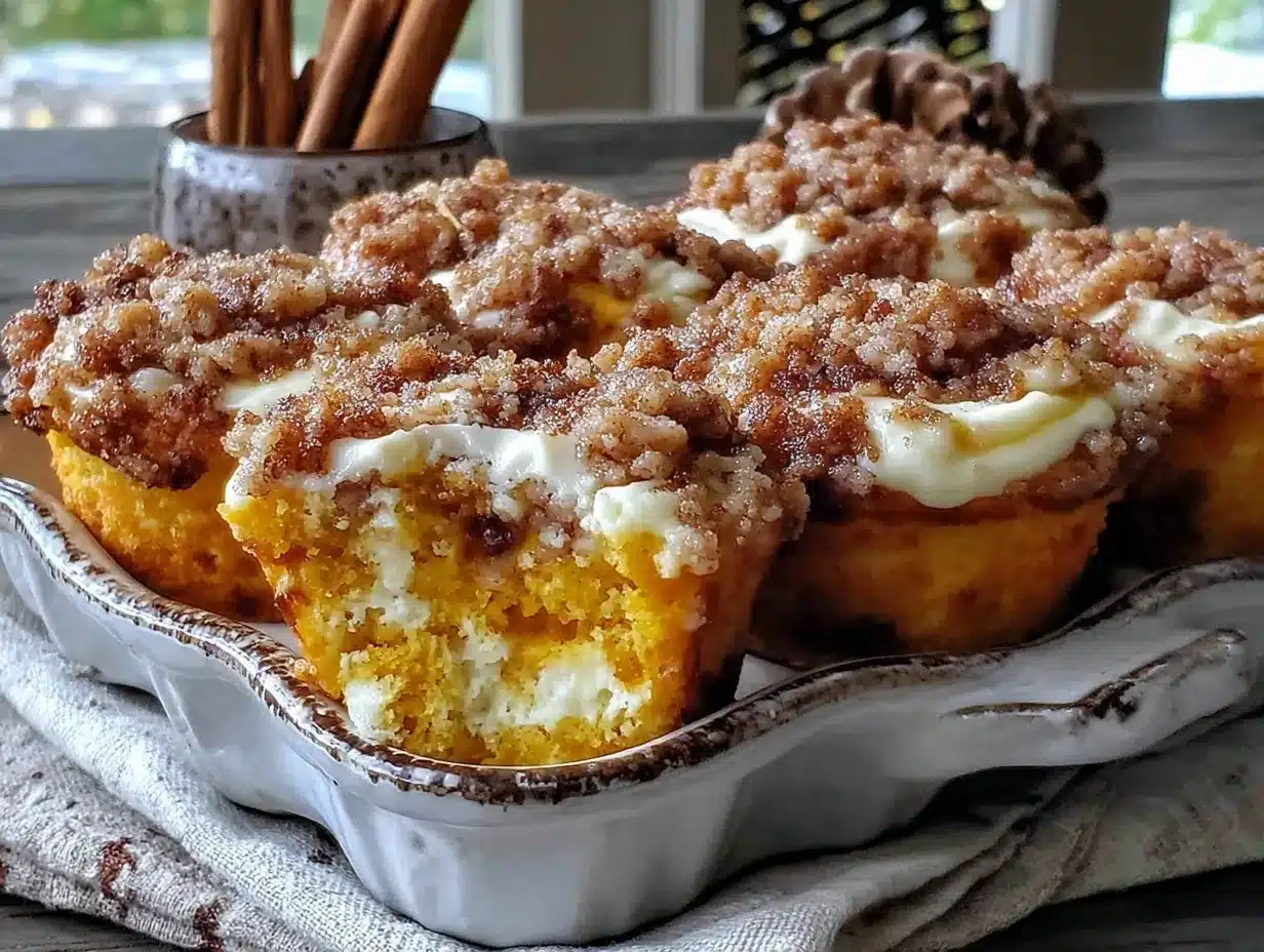 moist pumpkin cream cheese swirl muffins preparation steps