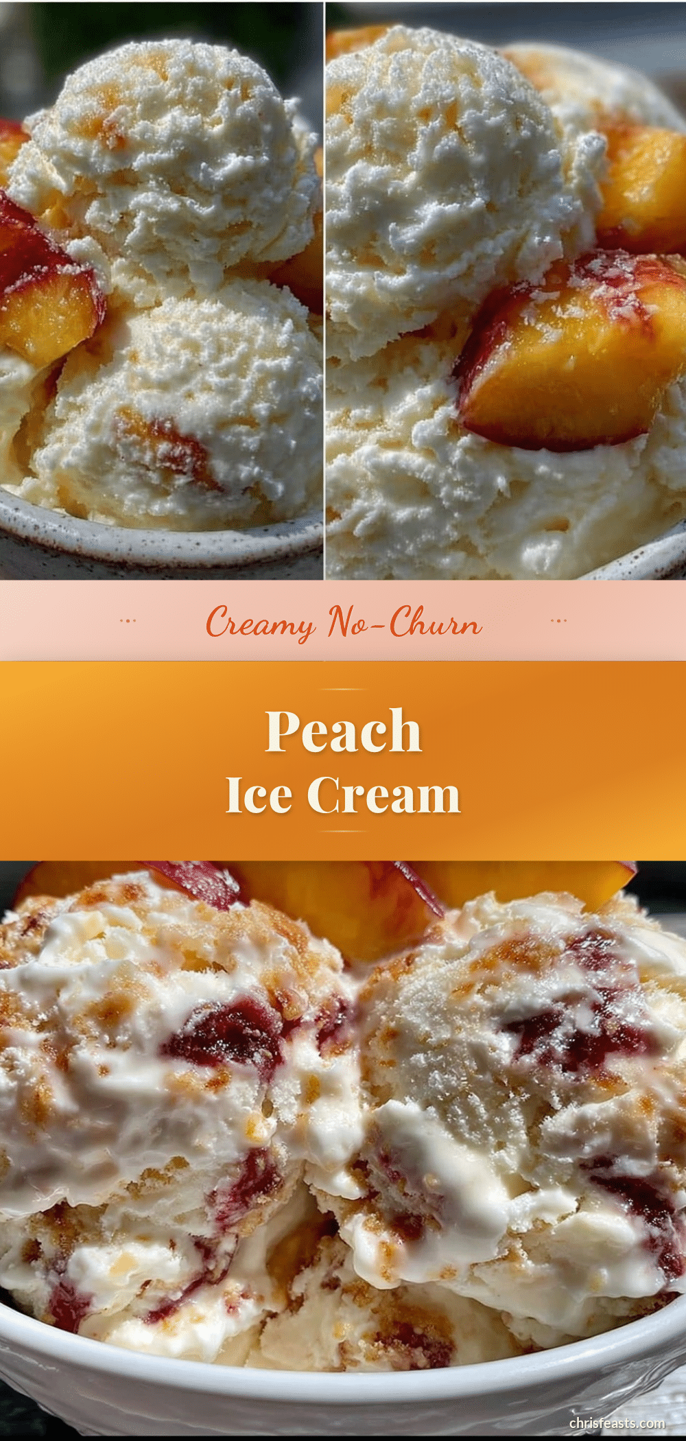 no-churn peach and cream ice cream recipe