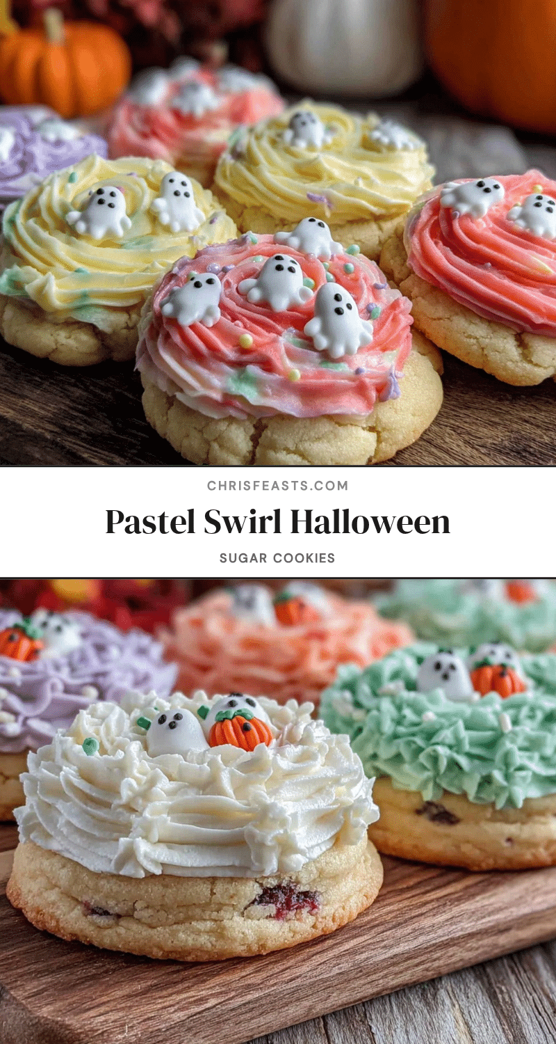 pastel halloween swirl sugar cookies recipe
