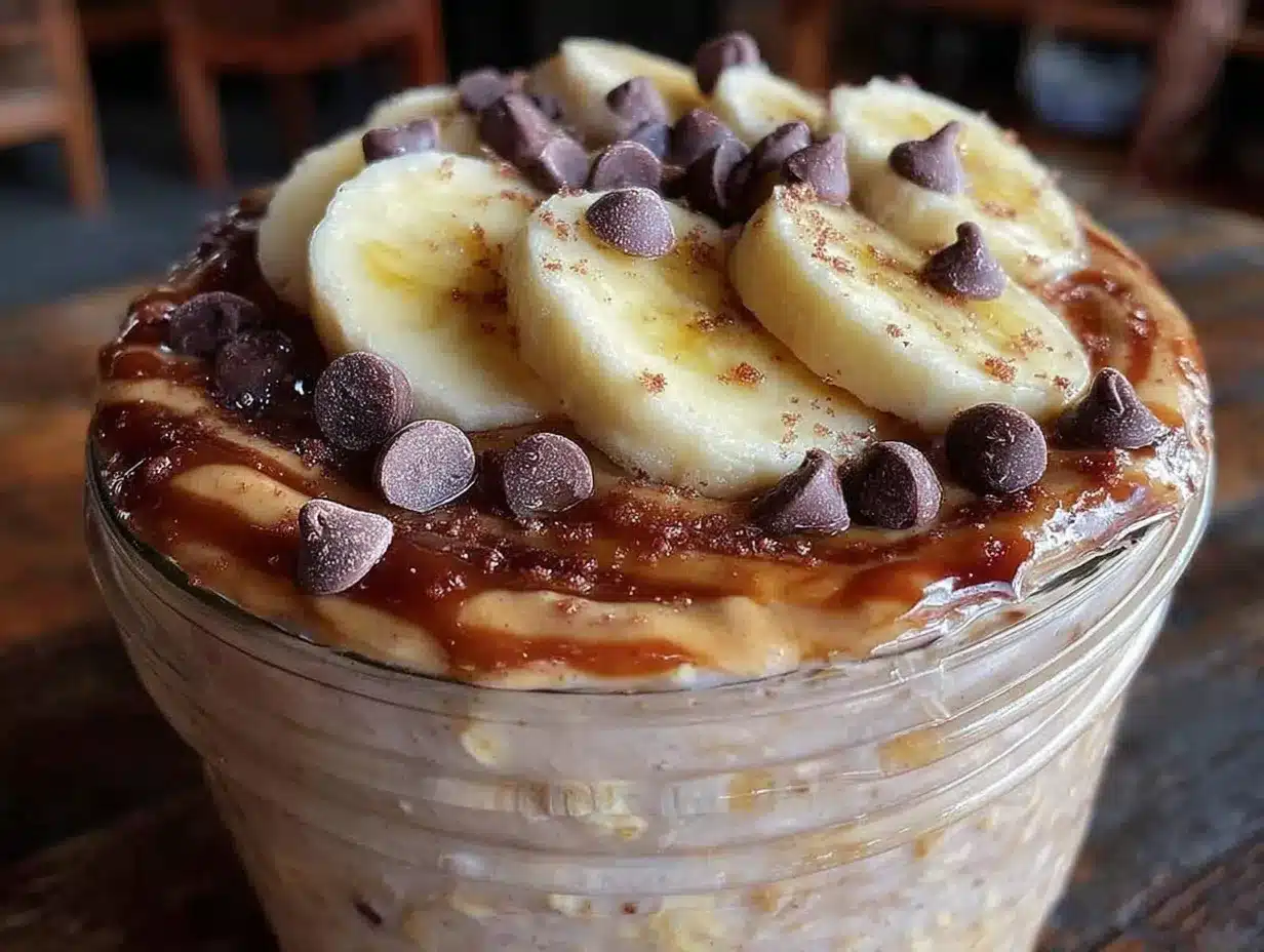 peanut butter banana overnight oats preparation steps