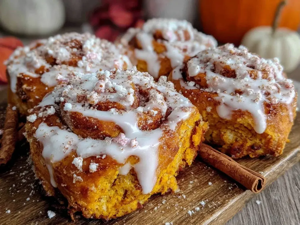 pumpkin cinnamon rolls - featured image