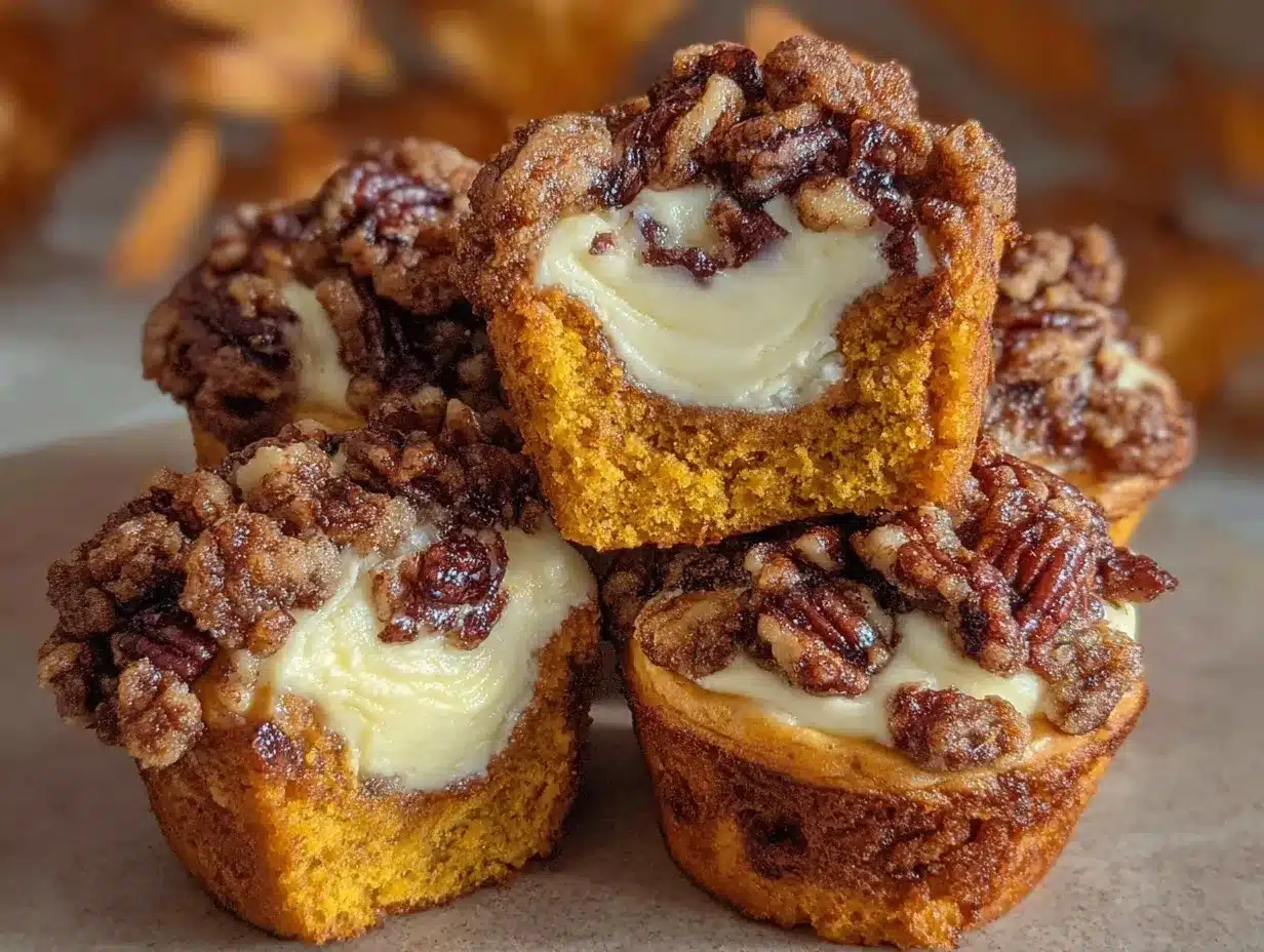pumpkin cream cheese swirl muffins preparation steps