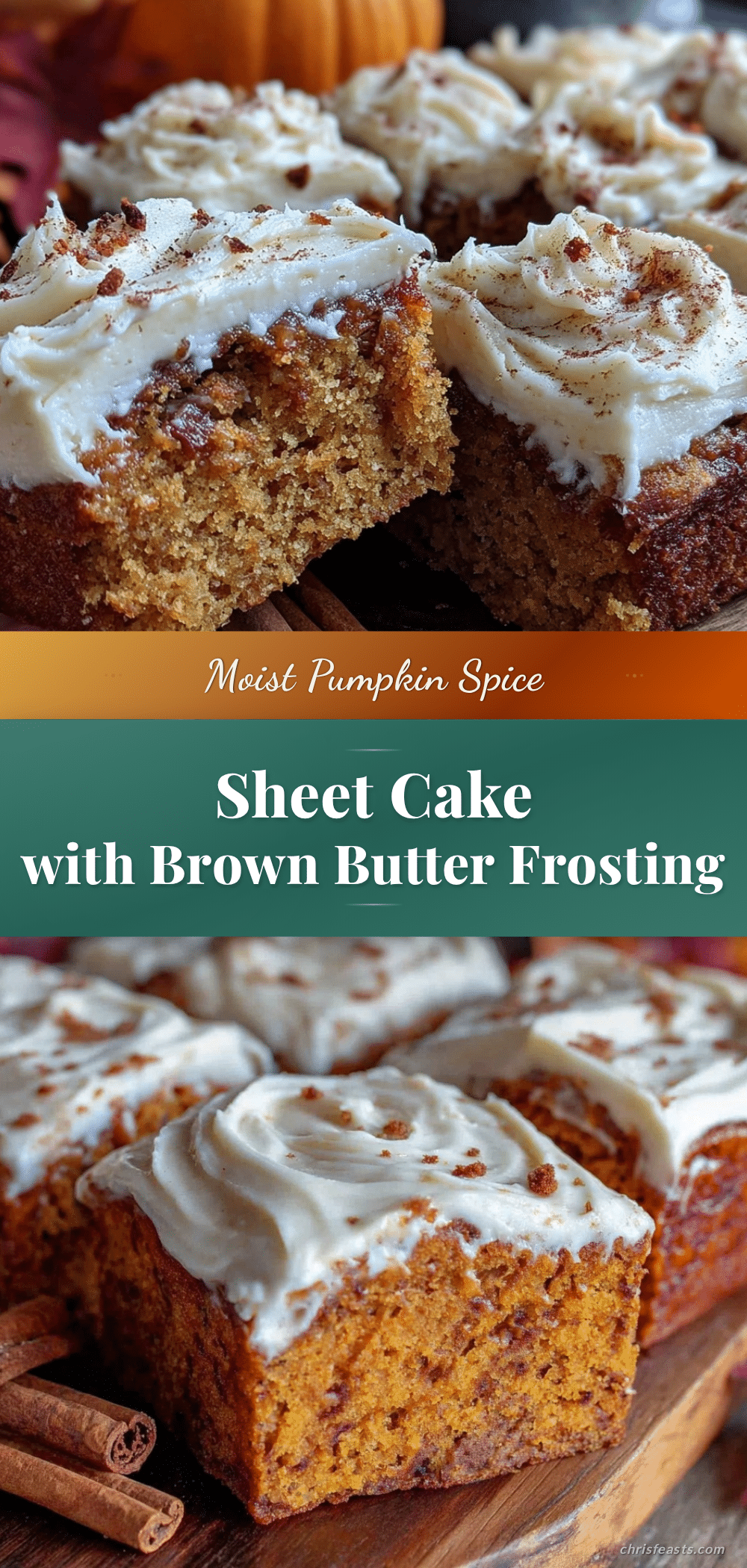 pumpkin spice sheet cake recipe