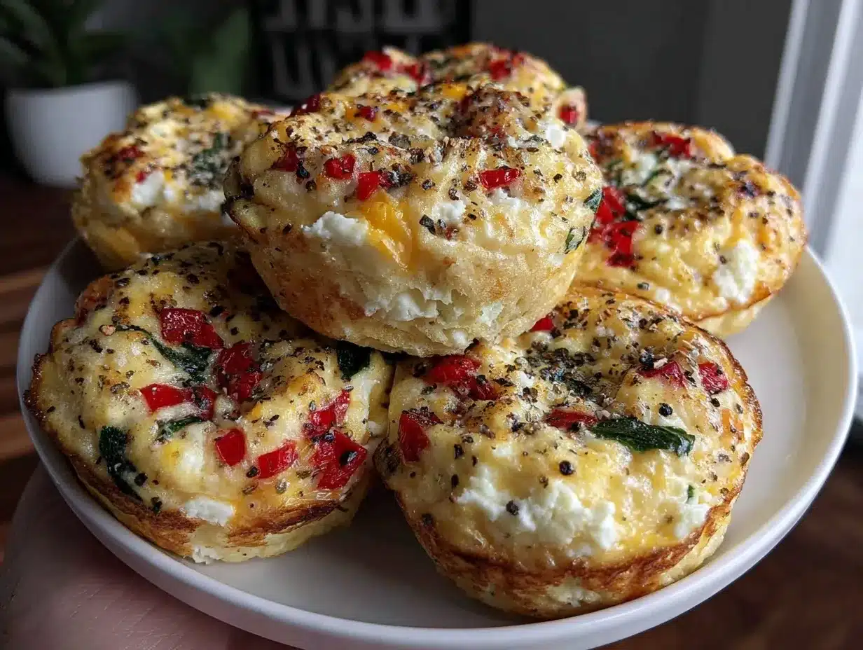 Quick Protein Mini Muffin Tin Egg Bites preparation steps