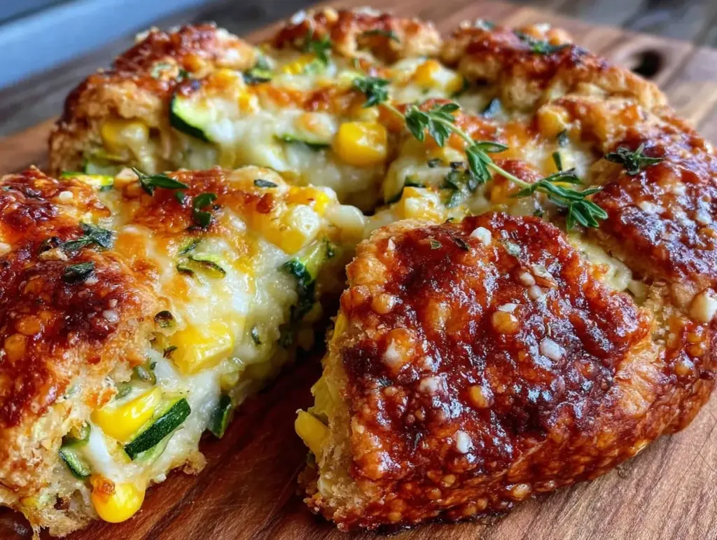 savory zucchini and sweet corn galette - featured image