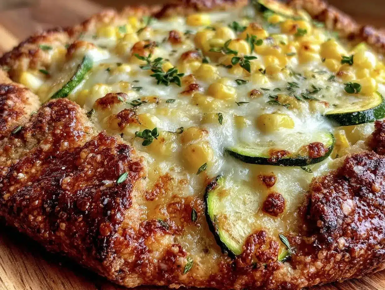 savory zucchini and sweet corn galette preparation steps