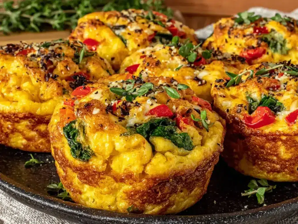 sheet pan egg and veggie breakfast muffin cups - featured image