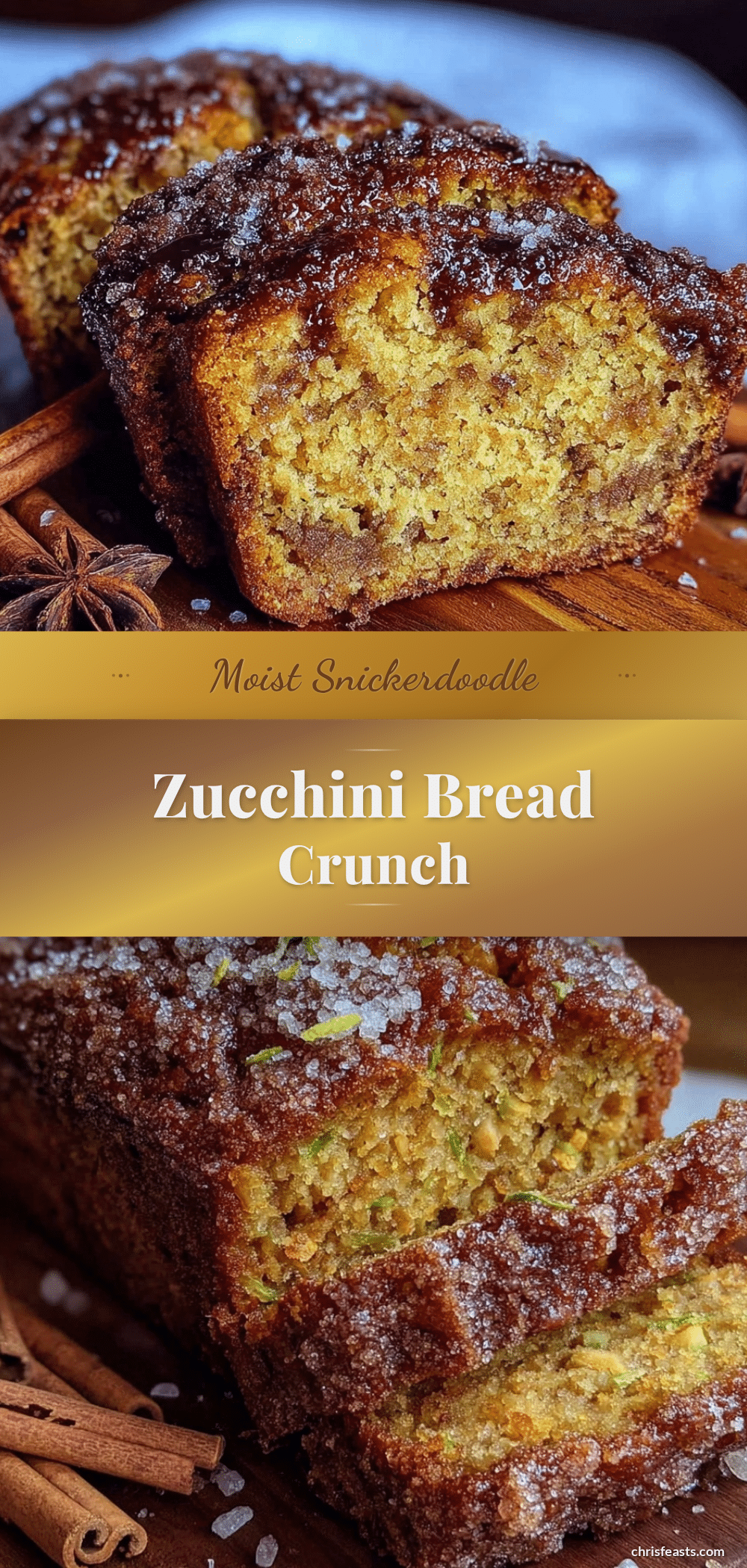 snickerdoodle zucchini bread recipe