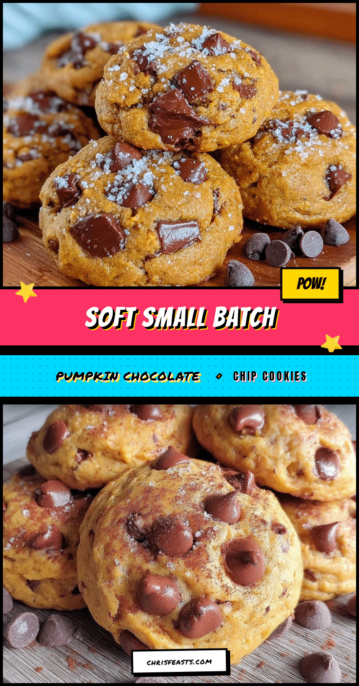 soft small batch pumpkin chocolate chip cookies recipe