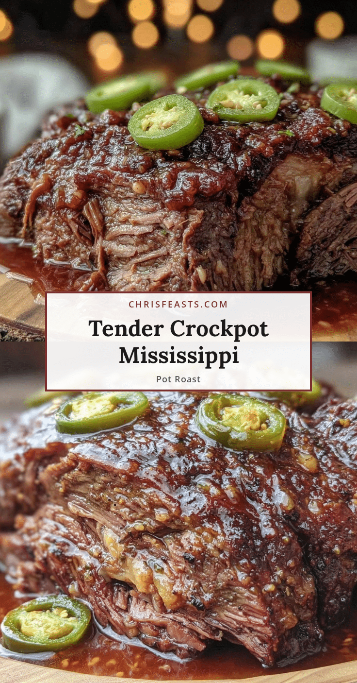 Tender Crockpot Mississippi Pot Roast recipe