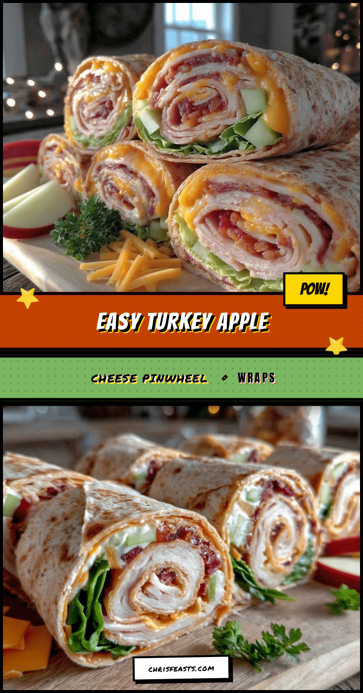 turkey apple cheddar pinwheel wraps recipe