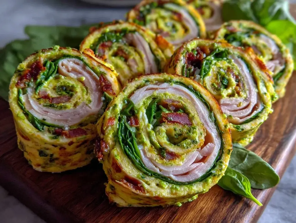 turkey pesto pinwheel wraps - featured image