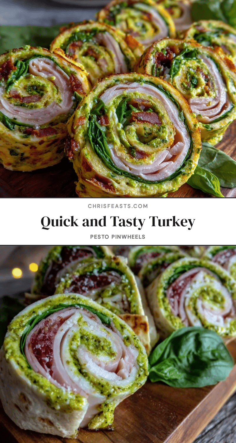 turkey pesto pinwheel wraps recipe